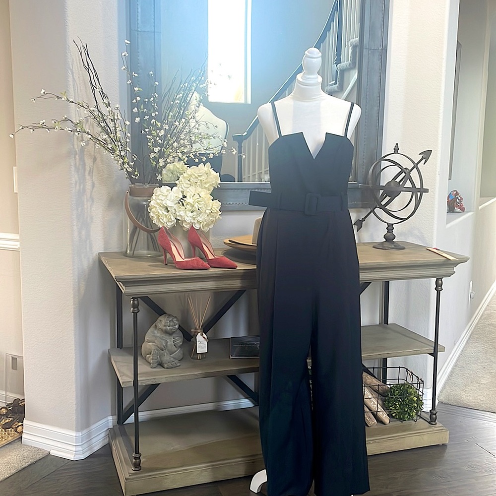 Mango pantsuit dark navy blue